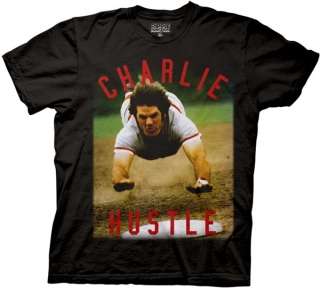 Pete Rose Charlie Hustle Baseball Sports Adult LG T Shirt  
