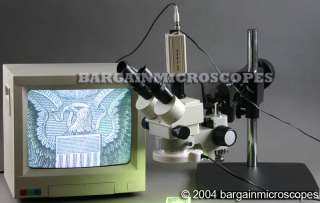3X 90X ZOOM STEREO TRINOCULAR DUAL ARM BOOM MICROSCOPE  