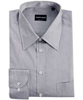 Armani Giorgio Armani dark blue pinstripe pocket dress shirt   