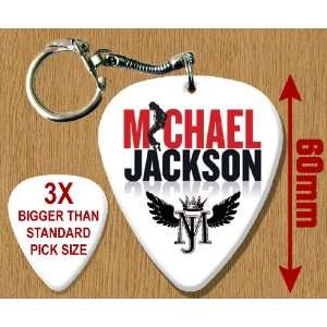 Michael Jackson BIG Guitar Pick Keyring Musical 