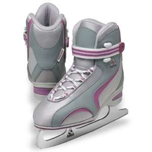  Jackson ST2200 Softec Classic Grey & Plum Womens Figure Ice Skates 