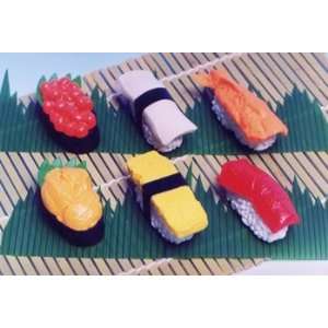  Iwako  Japanese Eraser   Sushi Set (6pcs) Toys & Games