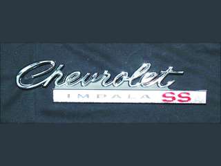1966 66 Chevy Impala SS Rear Emblem Name Plate 1 Piece  