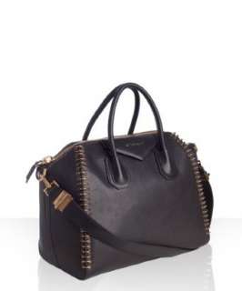 Givenchy black leather Anitgona ring trim medium bag   up to 
