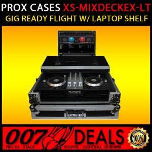 ProX NUMARK MIXDECK EXPRESS DJ AUDIO FLIGHT CASE W LAPTOP SHELF XS 