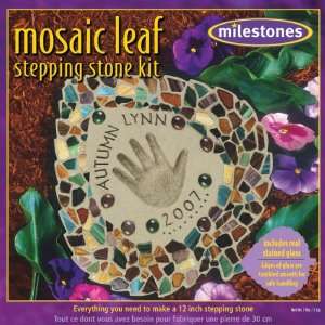  New   Mosaic Leaf Stepping Stone Kit  by WMU Arts, Crafts 