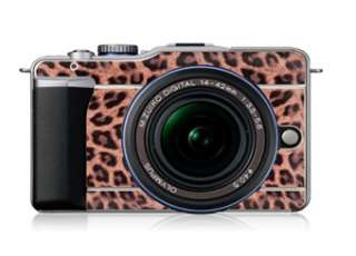 olympus pen e pl1 camera skin sticker kit cover leopard brown