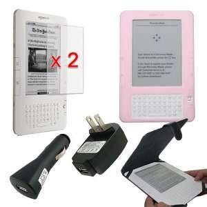   Leather case and USB Charger adapters for  Kindle 2nd Generation