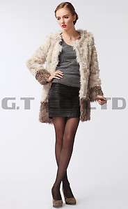   Winter Fashion Lamb Sheep Fur Coat Jacket Overcoat Outerwear Garment