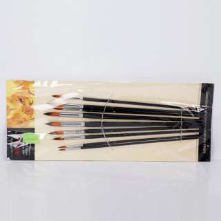   Paint Brush Set Round Pointed Tip Watercor Painting Brushes Pro  