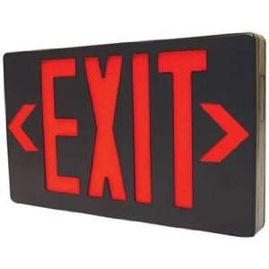  Black with Red AC Only LED Exit Sign 