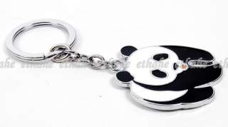 Chinese Panda Metal Keychain Key Ring Fob Chain 2LFW  