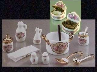 Stove Top Set Salt box pair Dollhouse Classic R Reutter  