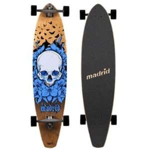  Madrid Skull Upgraded 39  Skateboard Longboard Complete 