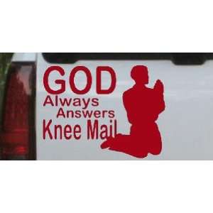  God Always Answers Knee Mail Man Christian Car Window Wall 