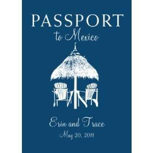  Cancun Mexico Passport Wedding Invitation Greeting Cards 