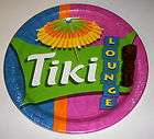 Tiki Lounge Luau Beach Party Paper Plates 8 10 1/2 Plates Per Pk