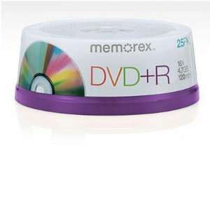  Memorex 16X DVD+R Branded Media 25 Pack in Cake Box 