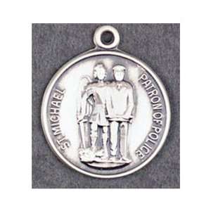  St. Michael Patron Saint Medal   Sterling Silver Jewelry