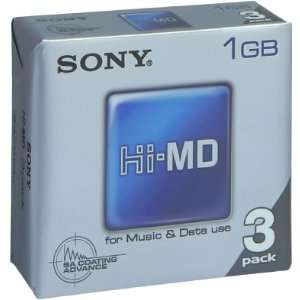  3 Sony Hi md Mini Discs for Music & Data 1gb 3hmd1ga 