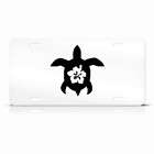 TURTLE HIBISCUS METAL LICENSE PLATE TAG SIGN