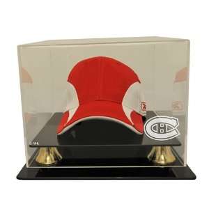  Montreal Canadiens Hockey Cap/Hat Display Case with Gold 