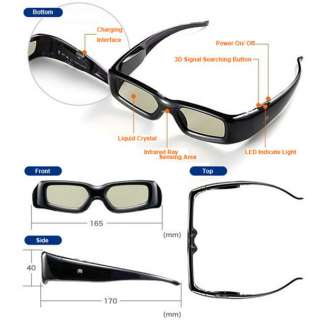 Rechargable 3D Active Shutter TV Glasses For SHARP LC70LE735U 