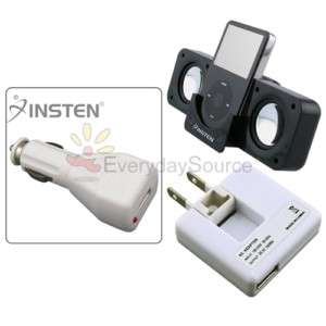 Insten CAR+AC CHARGER+SPEAKER DOCK for iPhone 4 4S 4G 4GS  