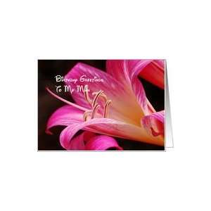  Birthday Mum   Flower Lily Pink Card Health & Personal 
