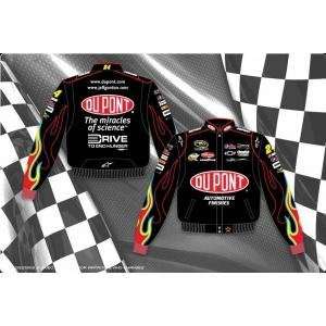 Jeff Gordon/DuPont Adult Black Nascar Twill Jacket  Sports 