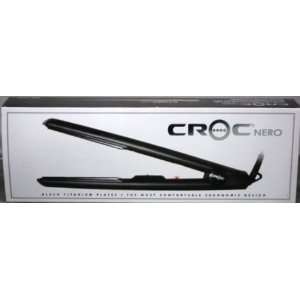  Croc Nero Black Titanium Plate Flat Iron Beauty