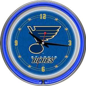  Best Quality NHL St. Louis Blues Neon Clock   14 inch 