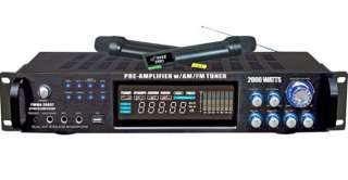 NEW PYLE PRO PWMA2003T 2000W Hybrid Pre Amplifier w Mic 068888886390 