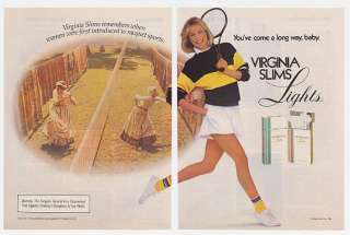 1985 Virginia Slims Women Racquet Sports 2 Page Ad  