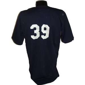  # 39 Notre Dame Blue Throwback Game Used Baseball Jersey 