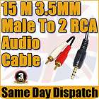   Male Headphone Jack to 2x RCA Twin Phono Auxiliary Input Cable  DVD