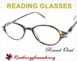ROUND OVAL Reading Glasses BLACK TORTOISE Readers  
