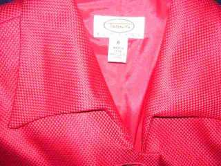 NWT TALBOTS Dark Pink Silk Dress Suit Jacket 2pc Set 6P  