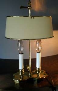   VTG Hollywood Regency Retro BOUILLOTTE Brass Table Lamps Pair  