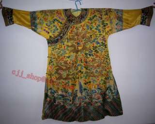   emperor silk clothing hand needle embroidered yellow robes 53  