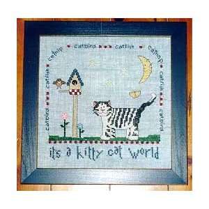  Kitty Cat World   Cross Stitch Pattern Arts, Crafts 