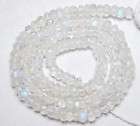 Micro Cut Fire Rainbow Moonstone 3.5 4mm Faceted Rondelle Beads 14 