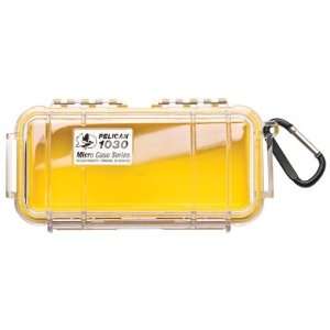  Pelican 1030 Micro Case   Clear Top / Yellow Sports 