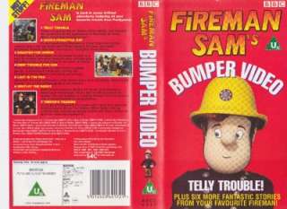 FIREMAN SAM BUMPER VIDEO VHS VIDEO PAL~ A RARE FIND  