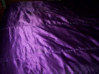 Vintage Collectibles Quilt Bedding Quilts Queen Satin Purple Linens 