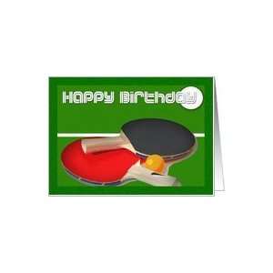  Birthday sport Ping Pong Table Tennis Card Health 