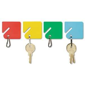  Slotted Rack Key Tags Plastic 1 1/2 x 1 1/2 Assorted 20 