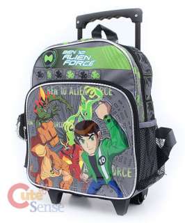 Ben 10 School Roller Bag Rolling Backpack Gray 2