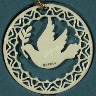 Lenox YULETIDE Dove Pierced Christmas Ornament 1990 MIB  