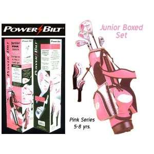  PowerBilt Pink Girls Junior Golf Set (5   8) (HandRH only 